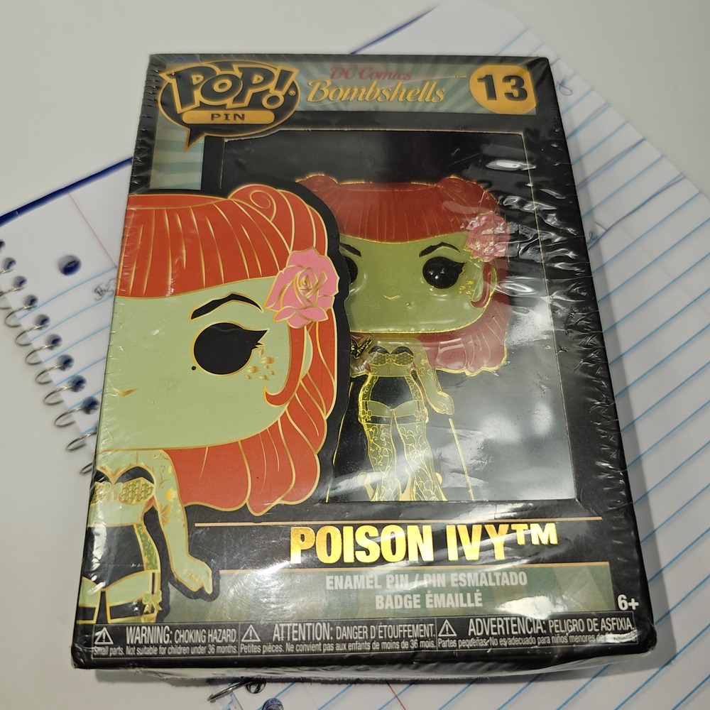 Funko Pop Pin DC Comics Bombshells Poison Ivy 13 Enamel Pin New Damaged Box